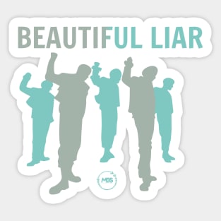 fanart silueta del grupo monsta x  en la era beautiful liar Sticker